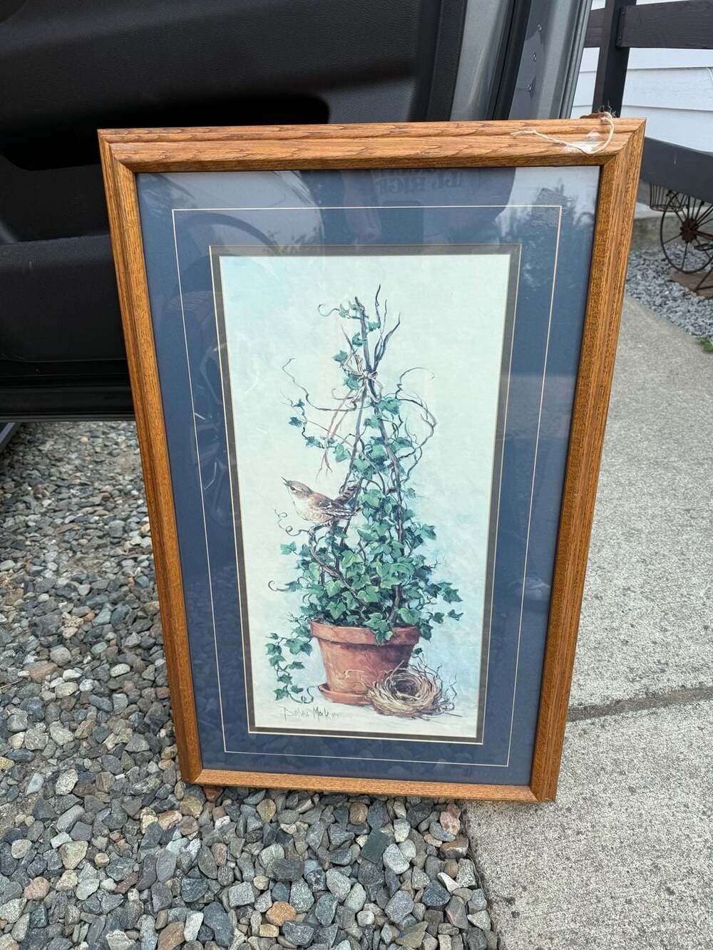 Barbara Mock Framed Ivy Topiary Art Print